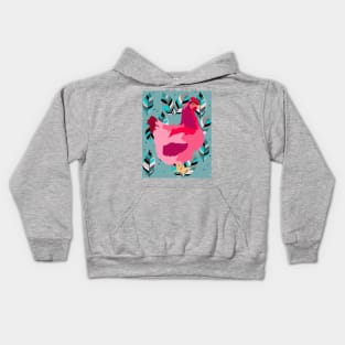 Backyard Chicken - Pink Kids Hoodie